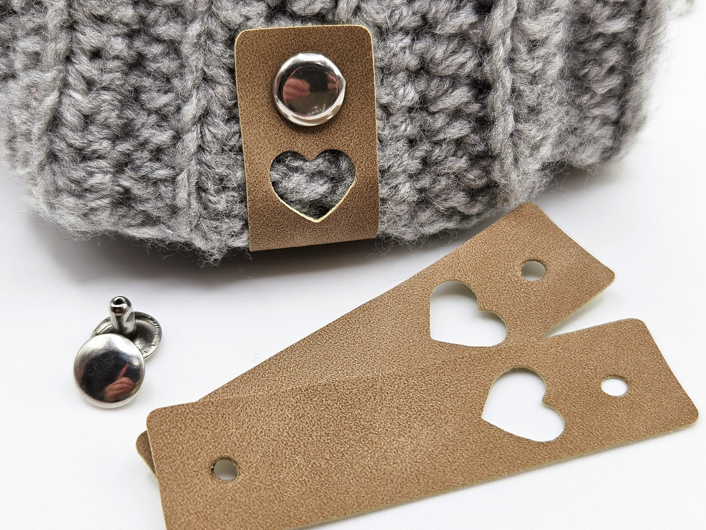 Heart Tags With No-Sew Poppers