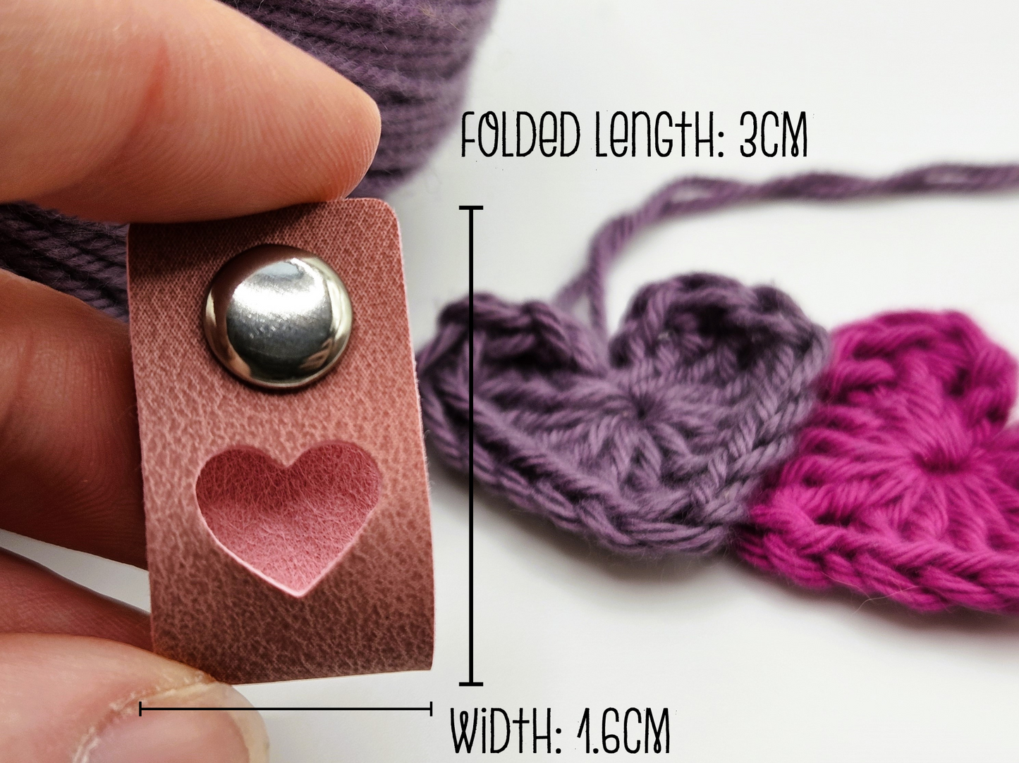 Heart Tags With No-Sew Poppers
