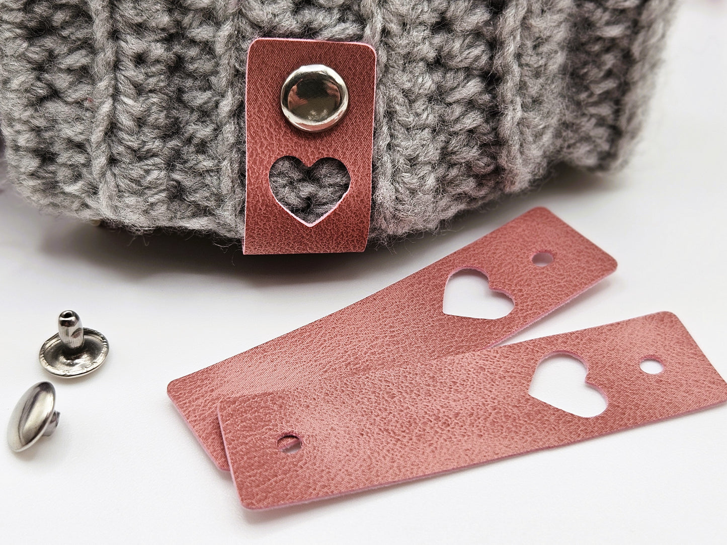 Heart Tags With No-Sew Poppers