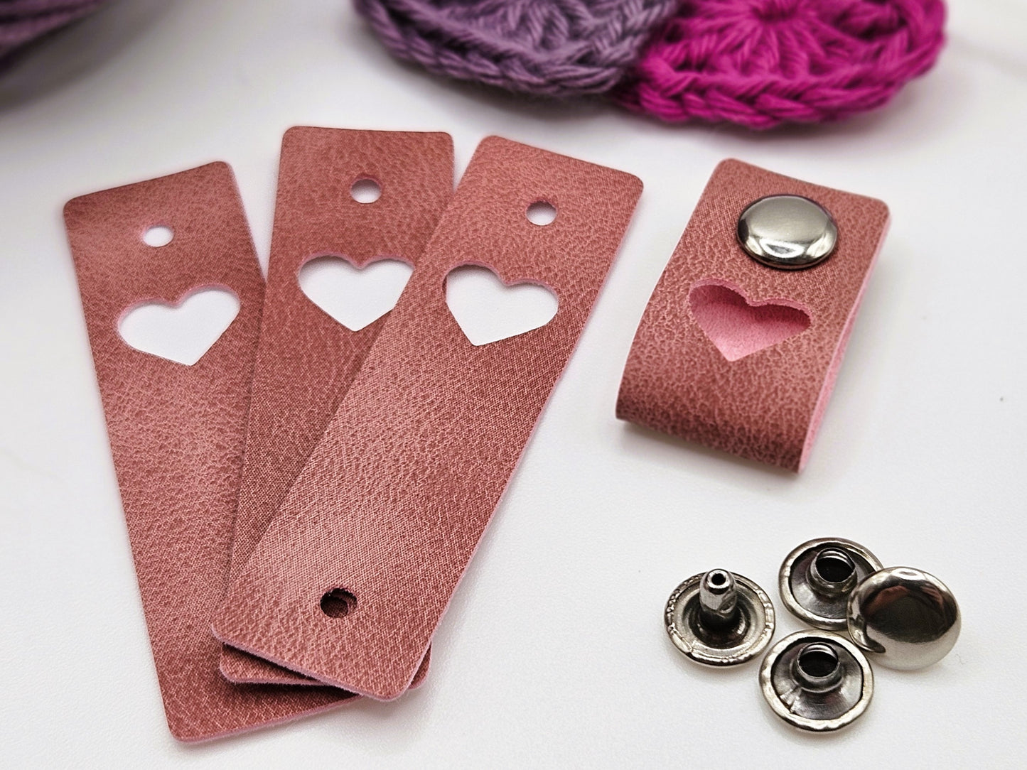 Heart Tags With No-Sew Poppers
